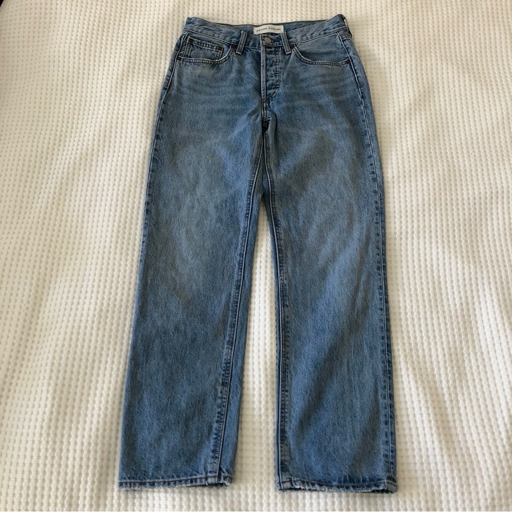 Denim Forum Joni Mid Rise Loose Picture This Bleu 29L Size 25